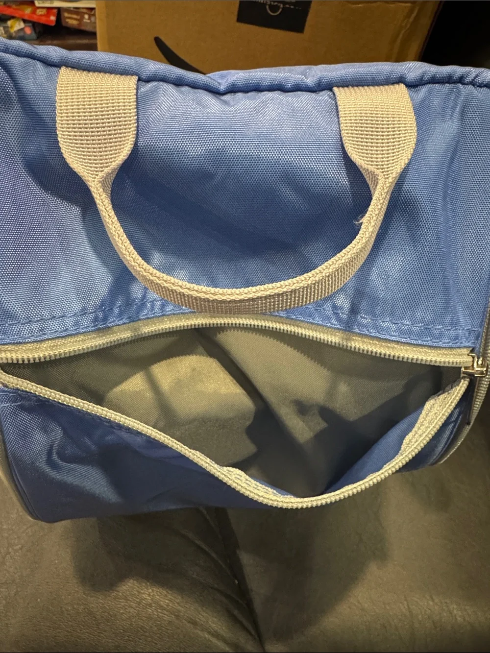 L.L. Bean Blue Hanging Toiletry Bag With Multiple Compartments